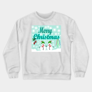 Merry Christmas with snowman Crewneck Sweatshirt